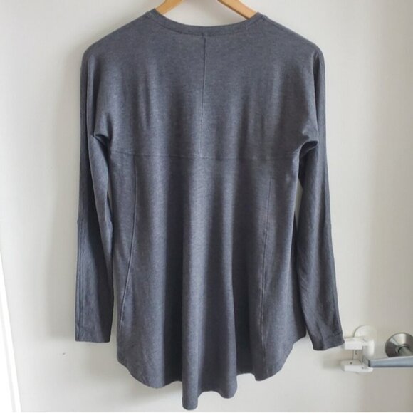 Lululemon Acadia Long Sleeve Heathered Pitch Grey Top Size 4 - Picture 4 of 6